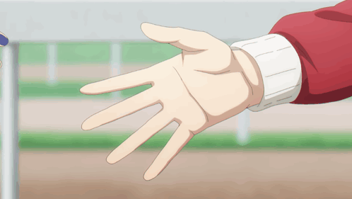 A Hand Is Reaching Out Towards Another Hand GIF