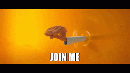 A Hand Is Sticking Out Of A Hole With The Words Join Me Written On It GIF
