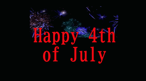 A Happy 4Th Of July Greeting Card With Fireworks In The Background GIF