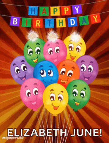 a happy birthday card for elizabeth june