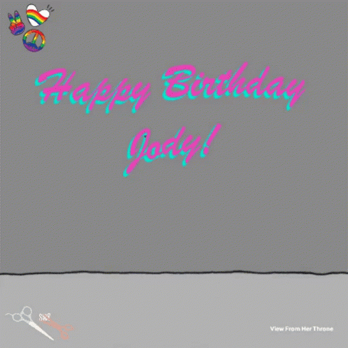 A Happy Birthday Card With A Cake And A Dog GIF