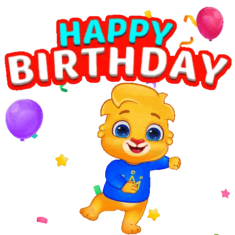 a happy birthday greeting card with a teddy bear holding a balloon