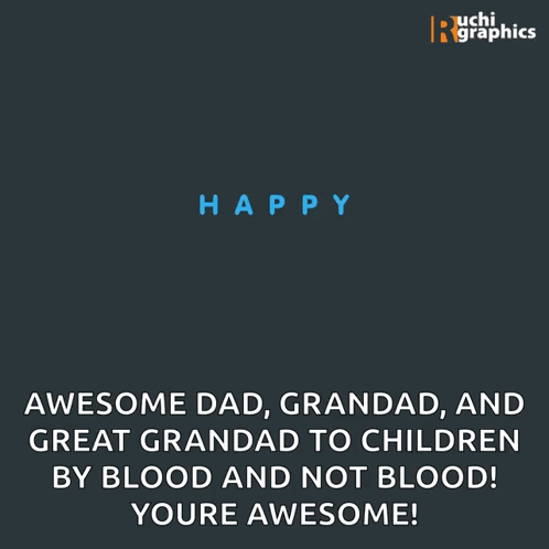 A Happy Father 'S Day Greeting Card With A Blue Tie GIF