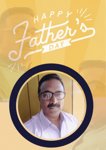 A Happy Father 'S Day Greeting Card With A Man 'S Face GIF