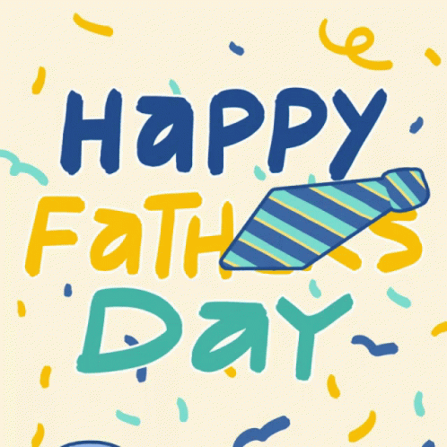 A Happy Father 'S Day Greeting Card With A Soccer Ball And A Game Controller GIF