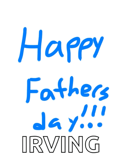 A Happy Father 'S Day Greeting Card With The Name Irving On It GIF