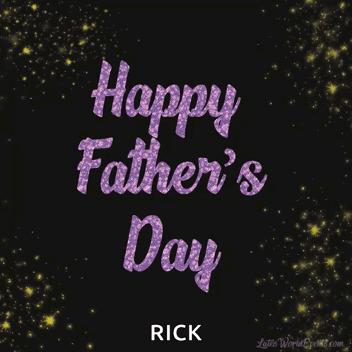 A Happy Father 'S Day Greeting Card With The Name Rick GIF