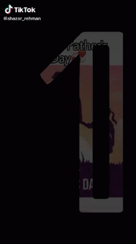 A Happy Father 'S Day Greeting With A Silhouette Of A Man And Two Children GIF