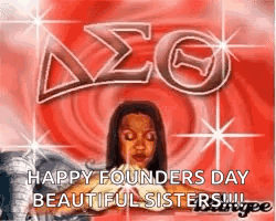 A Happy Founders Day Beautiful Sisters Greeting Card With A Picture Of A Woman And An Elephant . GIF