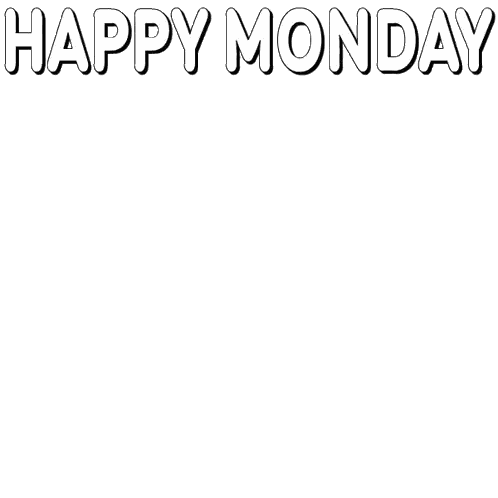 a happy monday greeting with a penguin and a hat