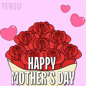 A Happy Mother 'S Day Card With A Bunch Of Red Roses GIF