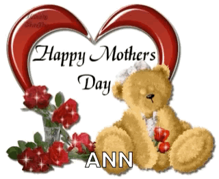 A Happy Mothers Day Card With A Teddy Bear GIF