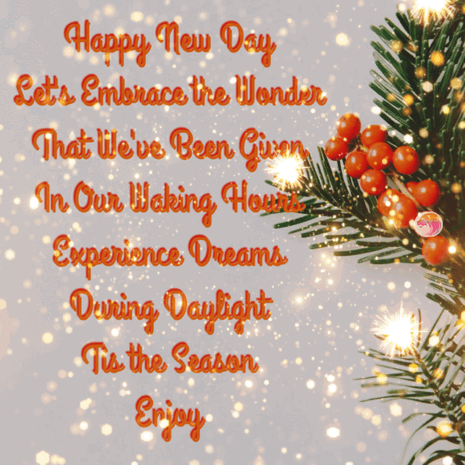 A Happy New Day Greeting Card With A Christmas Tree GIF