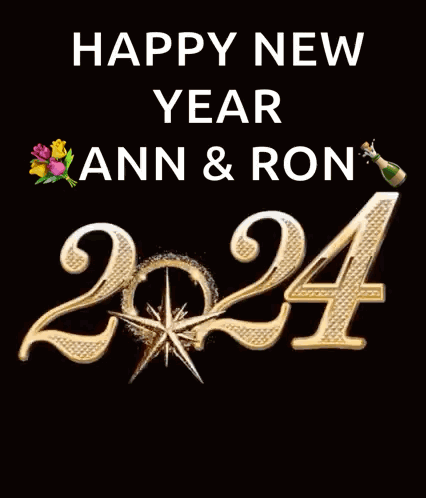 A Happy New Year Greeting Card For Ann And Ron GIF