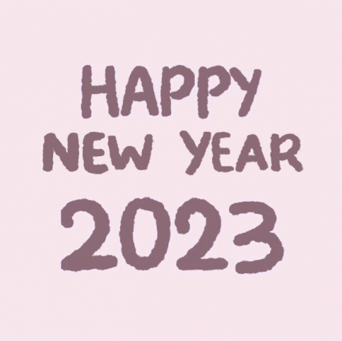 A Happy New Year Greeting Card With A Bunny GIF