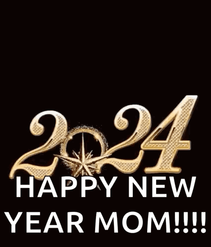 A Happy New Year Greeting Card With Fireworks And The Words `` Happy New Year Mom ! '' GIF