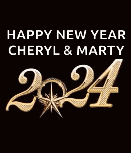 A Happy New Year Greeting Card With Fireworks Behind The Numbers 2024 GIF