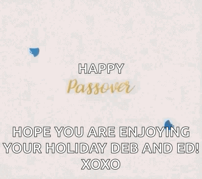 A Happy Passover Greeting Card With Flowers And A Star Of David GIF