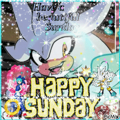A Happy Sunday Greeting With A Picture Of Sonic GIF