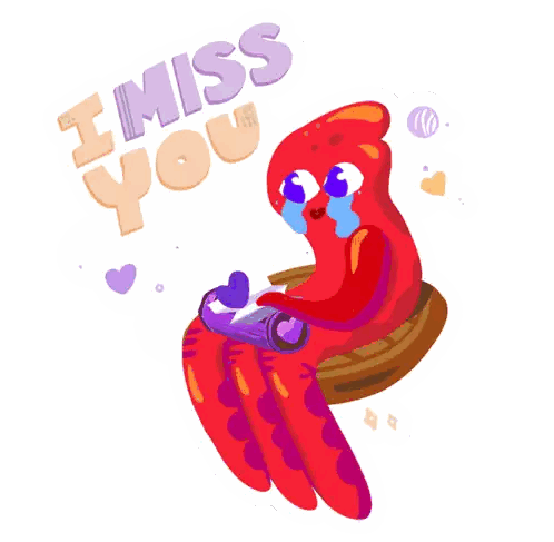 a happy valentine 's day greeting card with an octopus reading a letter