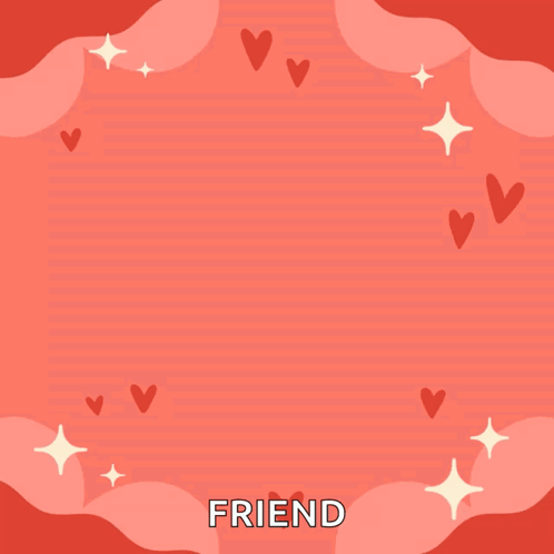 A Happy Valentine 'S Day Greeting Card With Hearts And Stars GIF