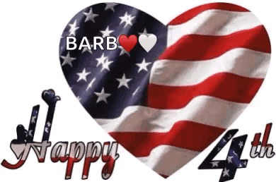 a heart shaped american flag with the words happy 4th