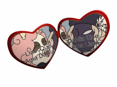 A Heart Shaped Mirror Says Liam Que Ama Dahlia GIF