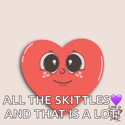 A Heart With A Face On It That Says I Love You GIF