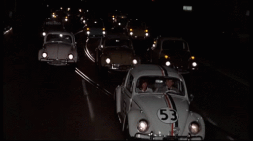 A Herbie The Beetle With The Number 53 On It GIF