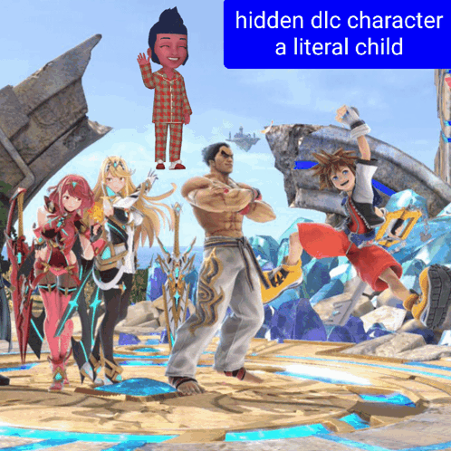 A Hidden Dlc Character Is A Literal Child In A Video Game Scene GIF