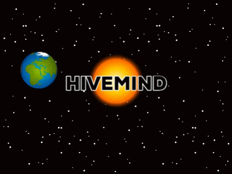 A Hivemind Logo With A Globe In The Center GIF