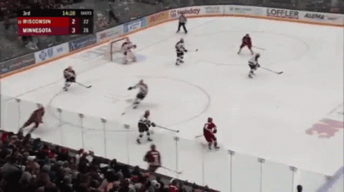 Wisconsin Minnesota Hockey Game GIF