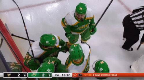 A Hockey Game Is Being Played Between The Flyers And The Ducks GIF