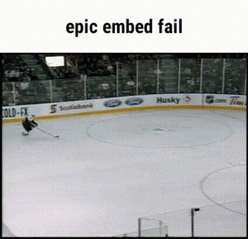 A Hockey Game Is Being Played In A Stadium With The Words Epic Embed Fail Above It GIF
