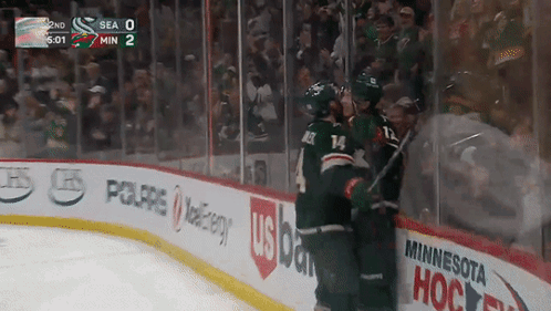 A Hockey Game Is Being Played In Minnesota And The Score Is 0 To 2 GIF