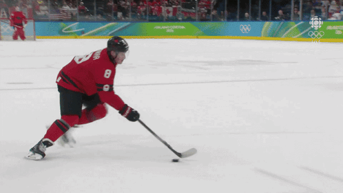 a hockey game is being played in the olympics