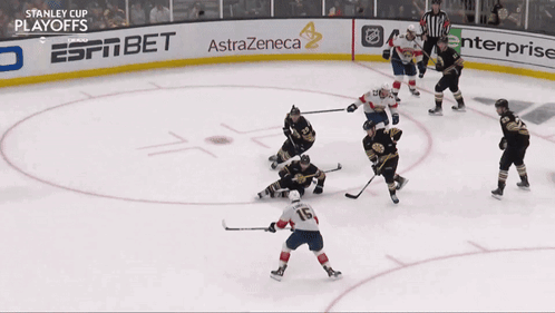 A Hockey Game Is Being Played In The Stanley Cup GIF