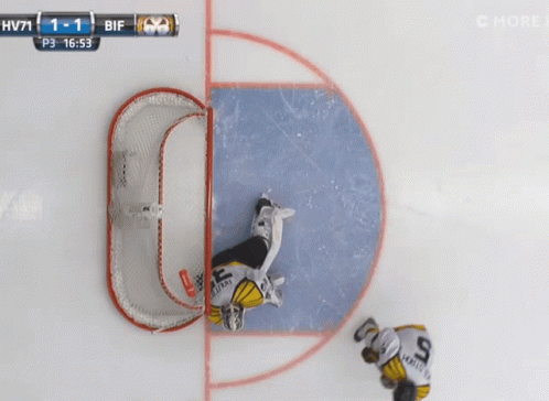 A Hockey Game Is Being Played With The Score 1-1 GIF