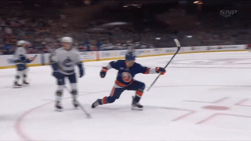 A Hockey Game Is Being Shown On Snp Television GIF