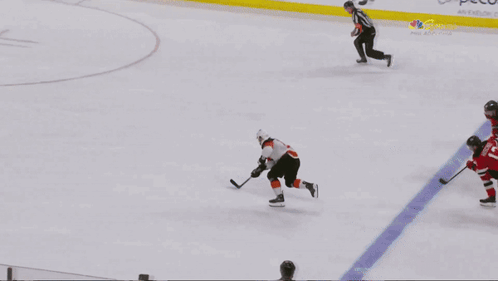 A Hockey Game Is Sponsored By Xfinity Mobile And Kdl Technology GIF