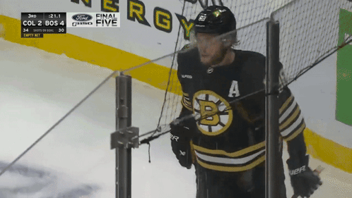 A Hockey Player Wearing A Jersey That Says A On It GIF