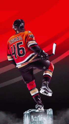 A Hockey Player Wearing A Number 46 Jersey GIF