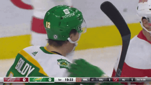 A Hockey Player With The Name Bildy On His Jersey GIF