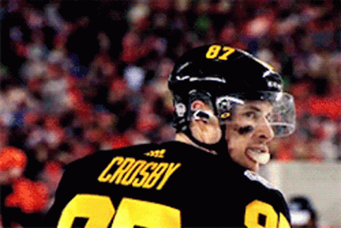 A Hockey Player With The Name Crosby On The Back GIF