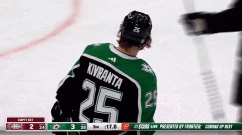 A Hockey Player With The Name Kivranta On His Jersey GIF