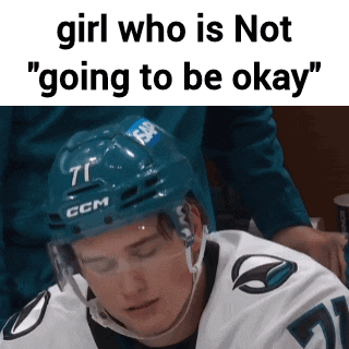 A Hockey Player With The Number 71 On His Helmet Is Laying Down GIF