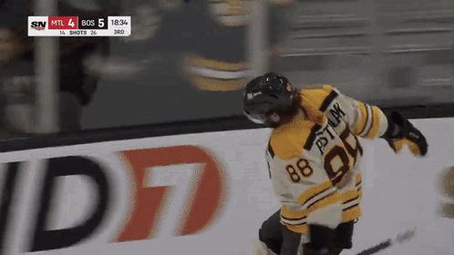 A Hockey Player With The Number 88 On His Back GIF
