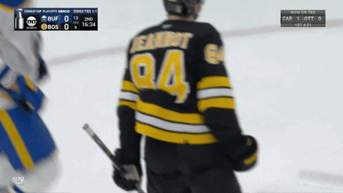a hockey player with the number 94 on their jersey