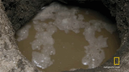 A Hole In The Ground With A National Geographic Logo GIF