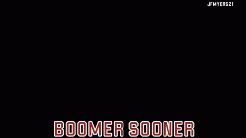 A Horse Drawn Carriage On A Field With The Words Boomer Sooner On The Bottom GIF